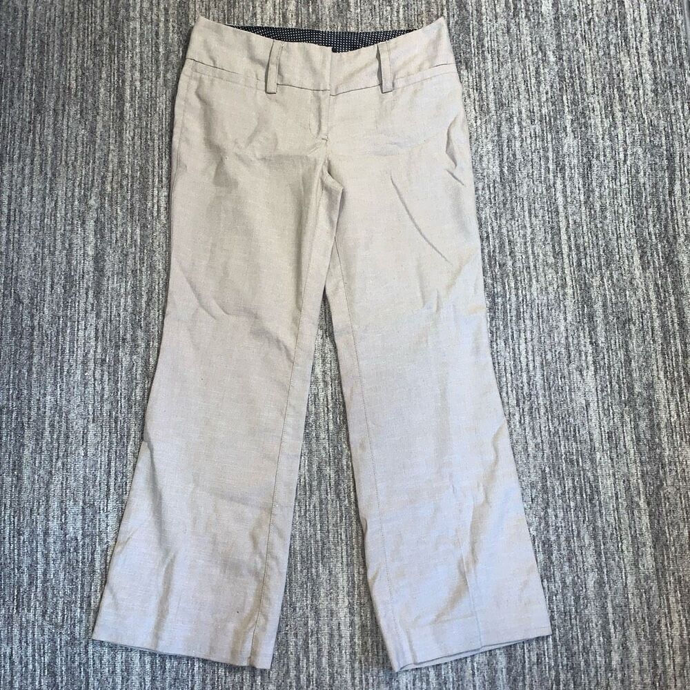Maurices Womens Size 7/8 Dress Pants Tan‎ Hemmed 29" Long Faux Pockets